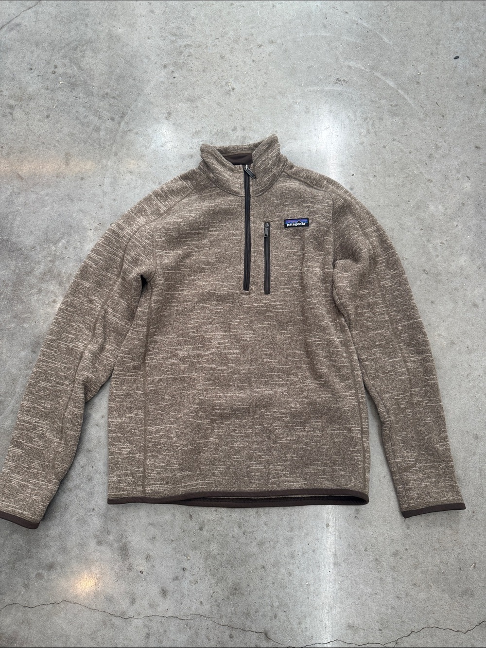 Patagonia Better Sweater 1/4-Zip Fleece – Size S – Brown/Tan Heather
